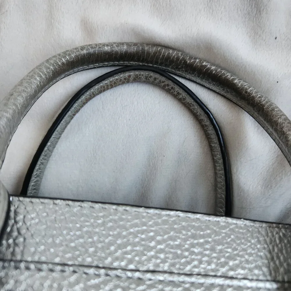 Coach Swagger 27 Pebble Leather Style w/o Strap in Silver - Style 34816 - Picture 15 of 16